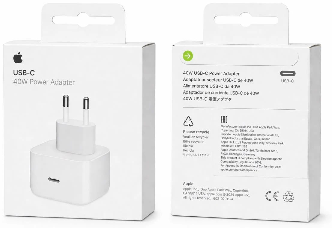 Адаптер питания Apple USB-C 40W