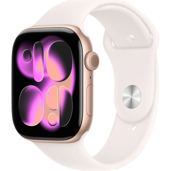 Apple Watch Series 11 42mm Rose Gold Aluminum Light Blush Sport Band