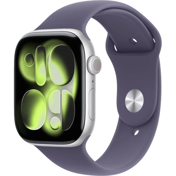 Apple Watch Series 11 46mm Silver Aluminium Purple Fog Sport Band