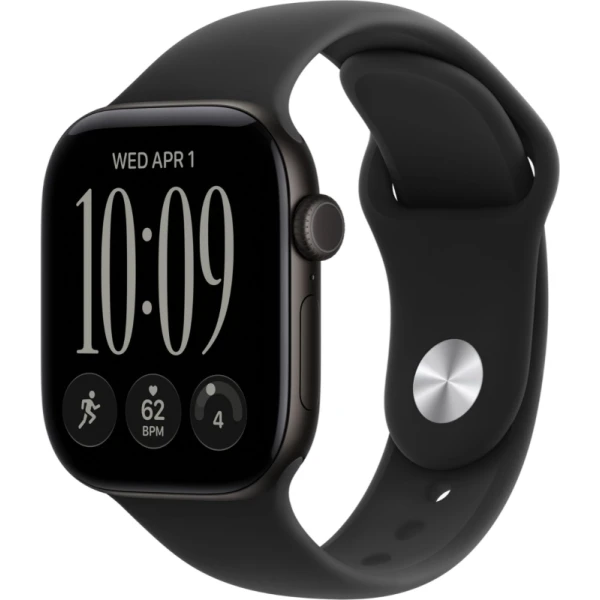 Apple Watch Series 12 42mm Black Aluminum Case with Black Sport Band