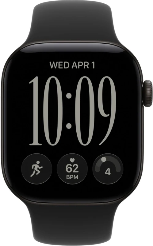 Apple Watch Series 12 46mm Black Aluminum Case with Black Sport Band (GPS+Cellular)