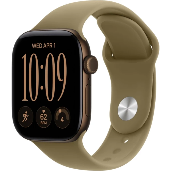 Apple Watch Series 12 42mm Dark Bronze Aluminum Case with Olive Sport Band