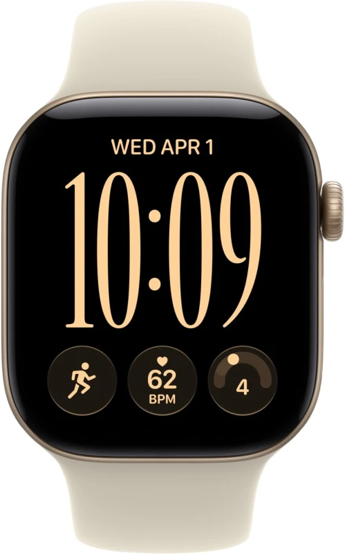 Apple Watch Series 12 42mm Light Gold Aluminum Case with Sand Sport Band
