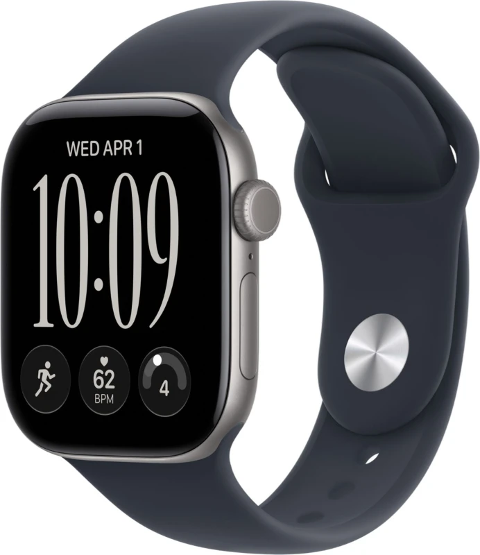 Apple Watch Series 12 42mm Space Gray Aluminum Case with Navy Blue Sport Band (GPS+Cellular)