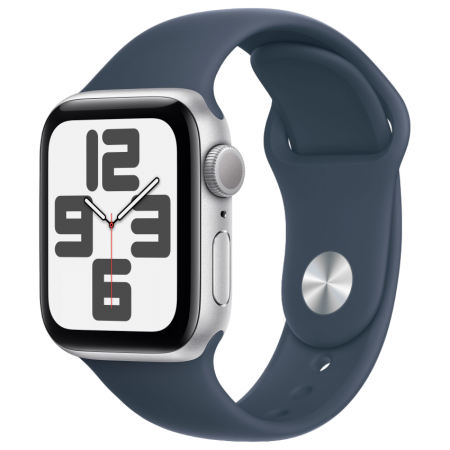Apple Watch SE 2 40mm Silver Aluminum Case with White Sport Band