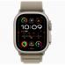 Apple Watch Ultra 2 49mm Titanium Case with Olive Alpine Loop