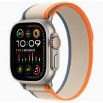 Apple Watch Ultra 2 49mm Titanium Case with Orange/Beige Trail Loop