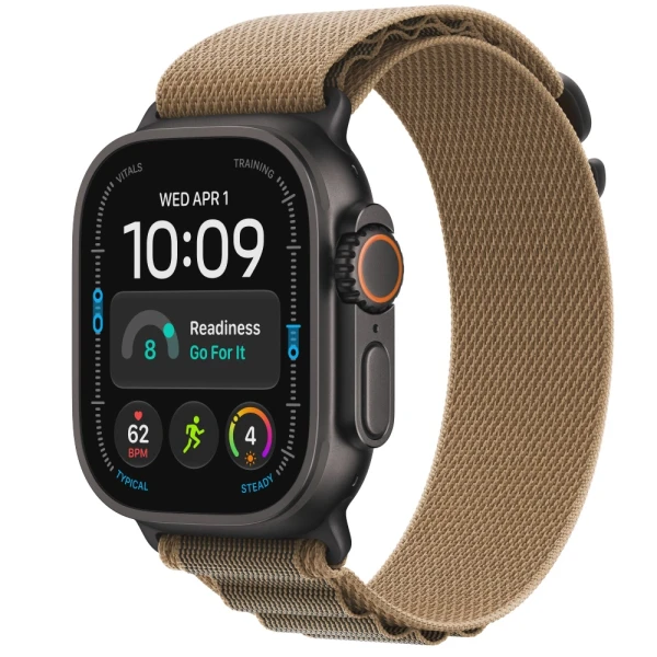 Apple Watch Ultra 4 49mm Black Titanium Desert Alpine Loop
