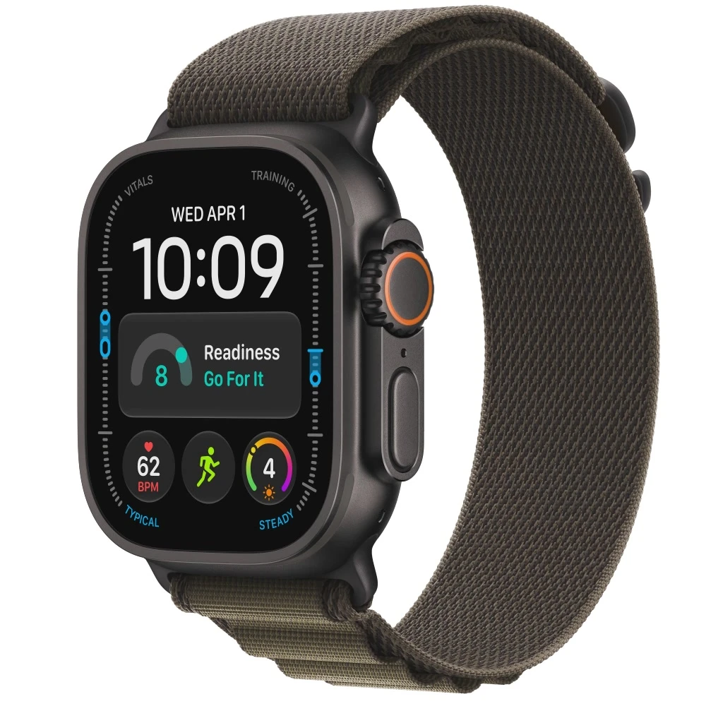 Apple Watch Ultra 4 49mm Black Titanium Dark Olive Alpine Loop
