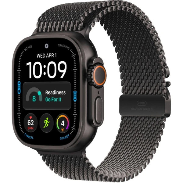 Apple Watch Ultra 4 49mm Black Titanium Milanese Loop