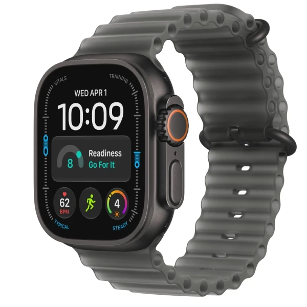 Apple Watch Ultra 4 49mm Black Titanium Translucent Black Ocean Band