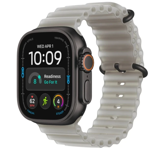 Apple Watch Ultra 4 49mm Black Titanium Translucent Gray Ocean Band