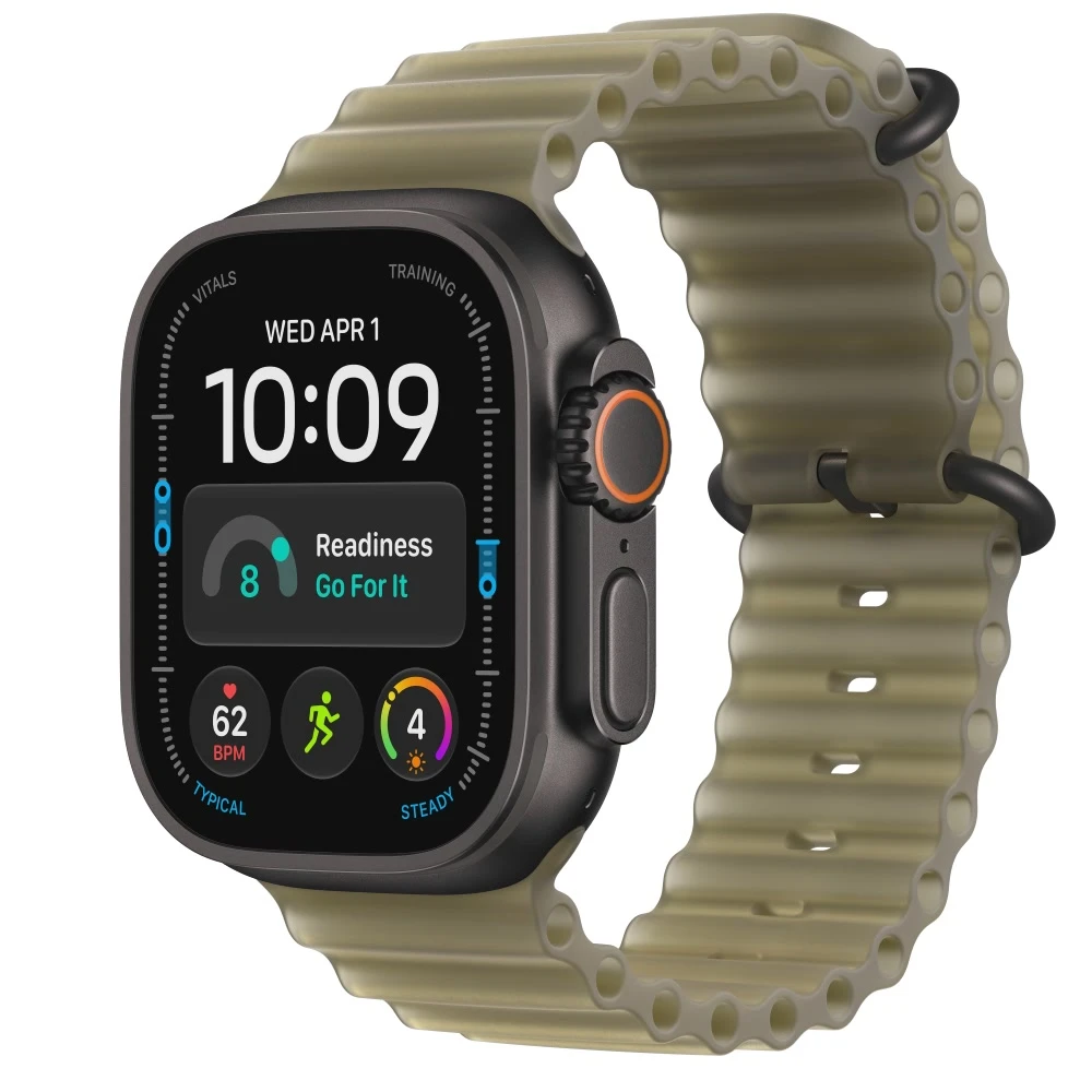 Apple Watch Ultra 4 49mm Black Titanium Translucent Kelp Ocean Band