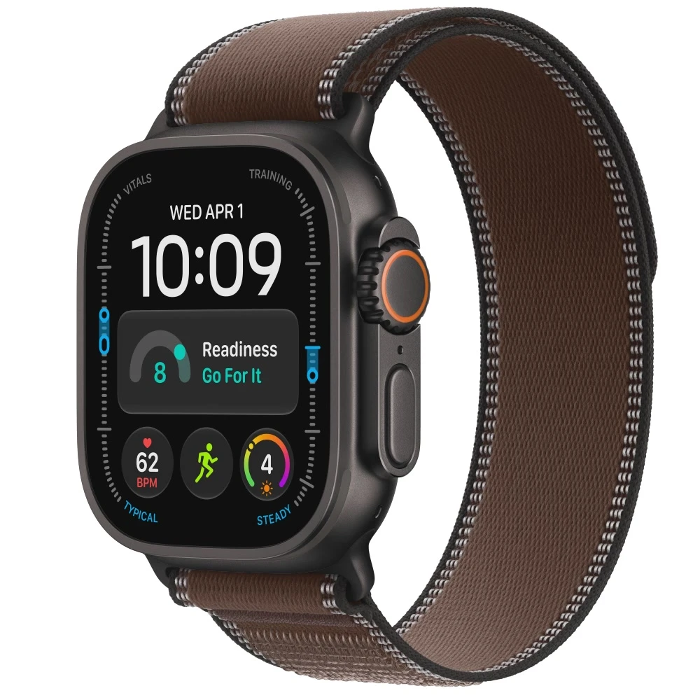 Apple Watch Ultra 4 49mm Black Titanium Dark Umber Trail Loop