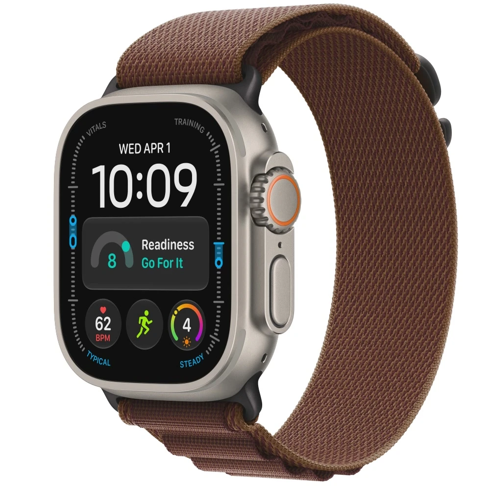 Apple Watch Ultra 4 49mm Natural Titanium Burgundy Alpine Loop