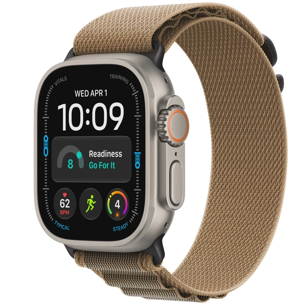 Apple Watch Ultra 4 49mm Natural Titanium Desert Alpine Loop
