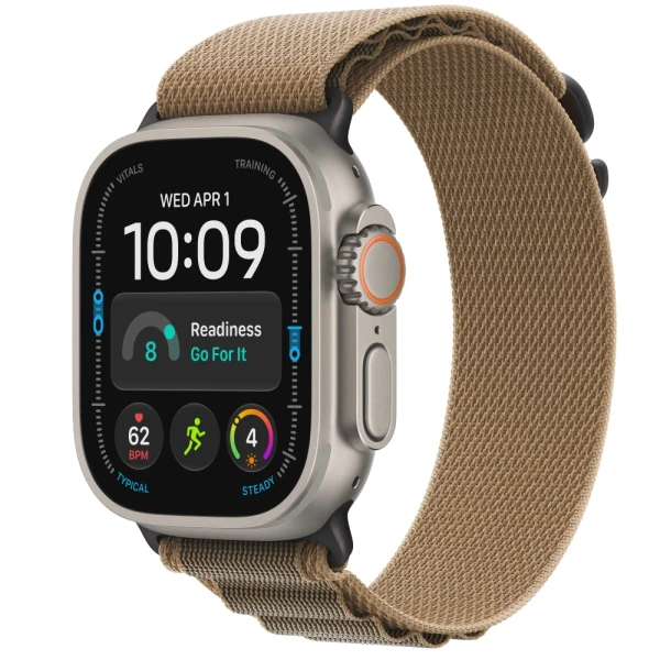 Apple Watch Ultra 4 49mm Natural Titanium Desert Alpine Loop