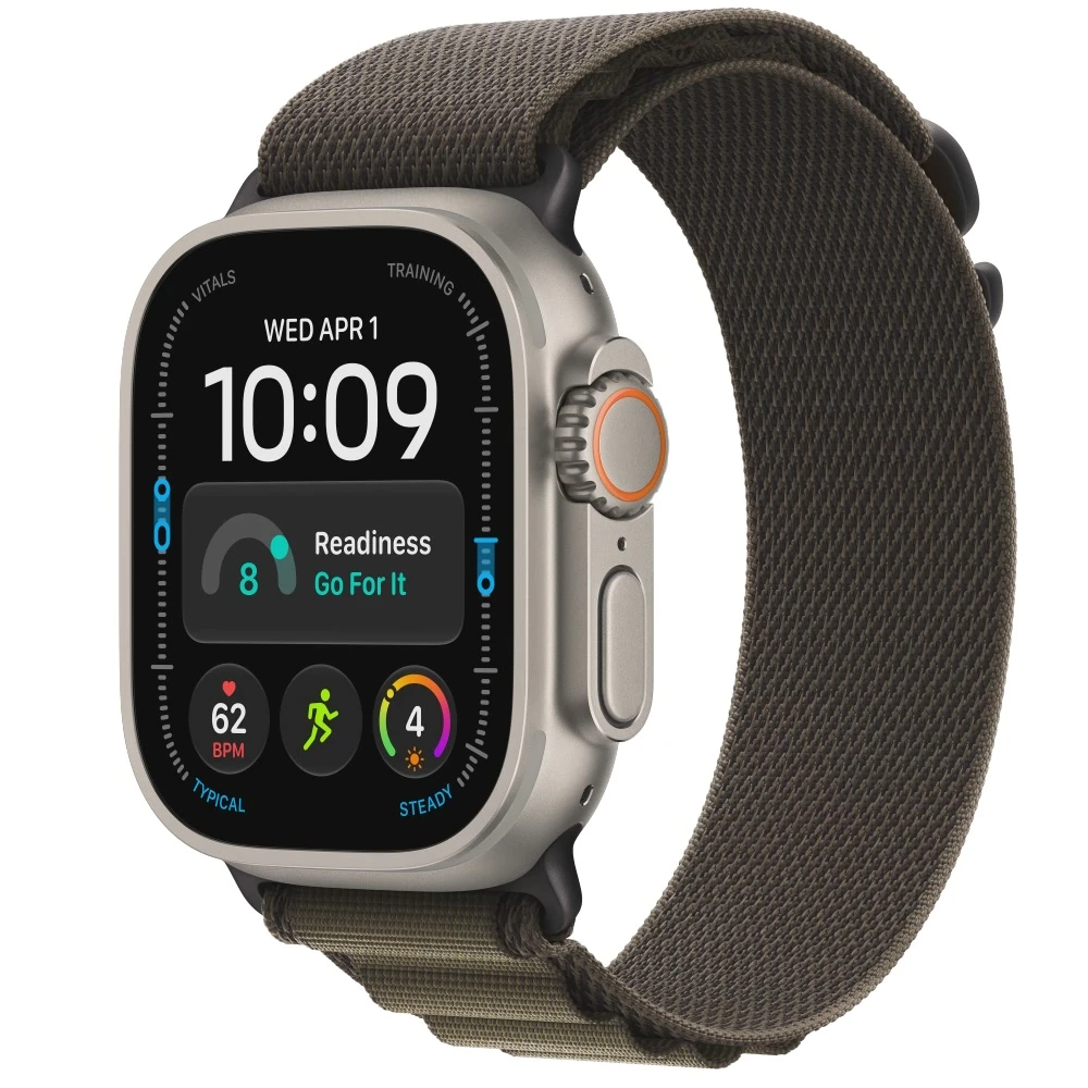 Apple Watch Ultra 4 49mm Natural Titanium Dark Olive Alpine Loop