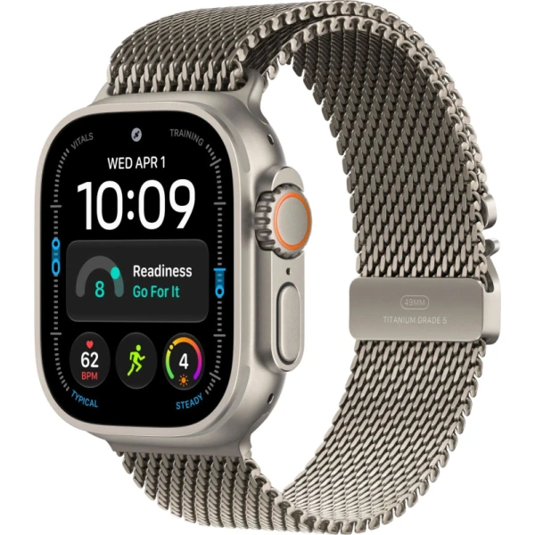 Apple Watch Ultra 4 49mm Natural Titanium Milanese Loop