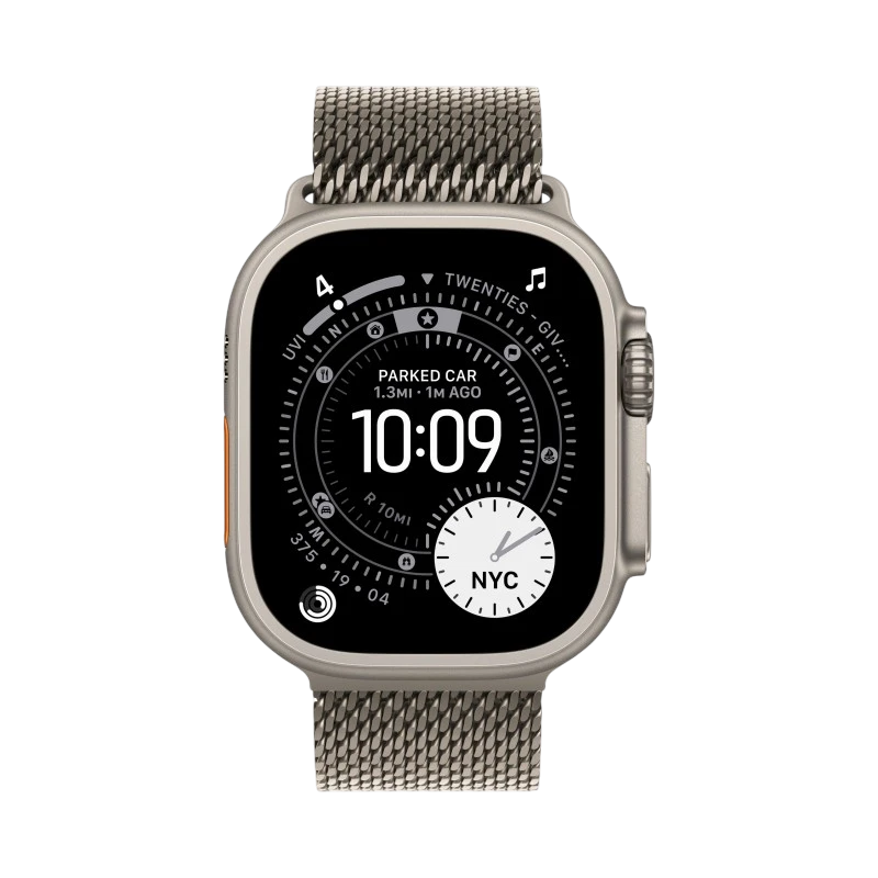 Apple Watch Ultra 3 49mm Natural Titanium Milanese Natural Loop
