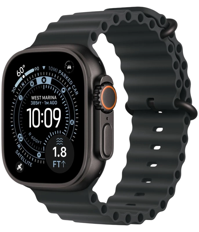 Apple Watch Ultra 3 49mm Black Titanium Black Ocean Band