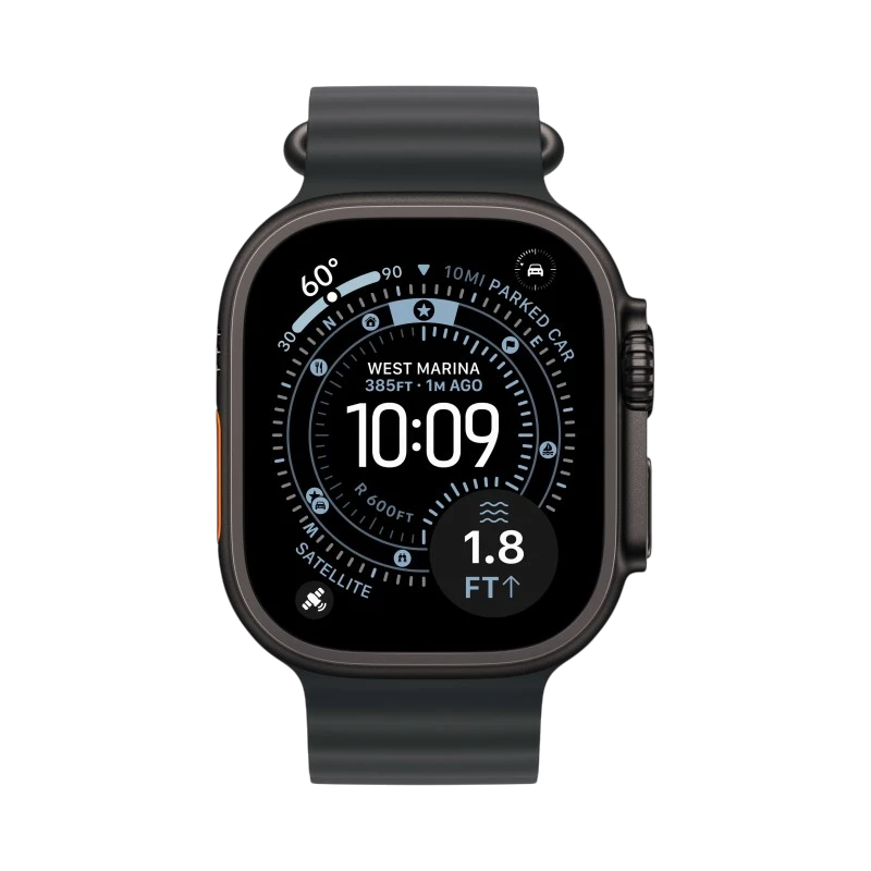 Apple Watch Ultra 3 49mm Black Titanium Black Ocean Band
