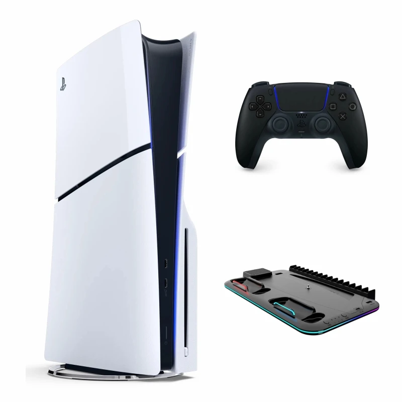 Выгодный комплект: PlayStation 5 slim + зарядная станция + геймпад