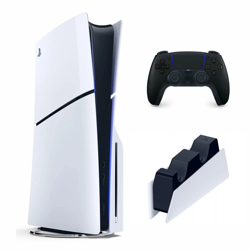 Выгодный комплект: PlayStation 5 slim + зарядная станция DualSense + геймпад