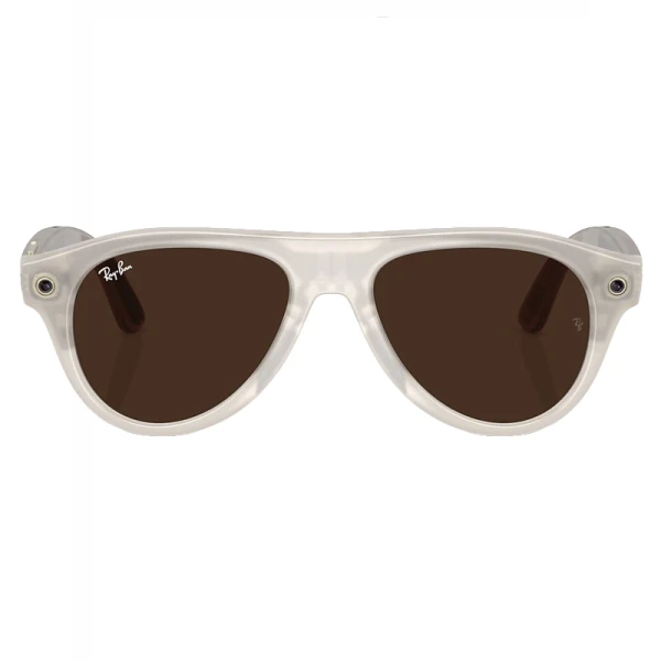 Умные очки Ray-Ban Meta (Gen 3) Aviator (Polished Milky Warm Beige, Clear/Brown Transitions)