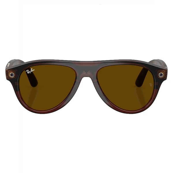 Умные очки Ray-Ban Meta (Gen 3) Aviator (Polished Transparent Umber, Clear/Jade Transitions)