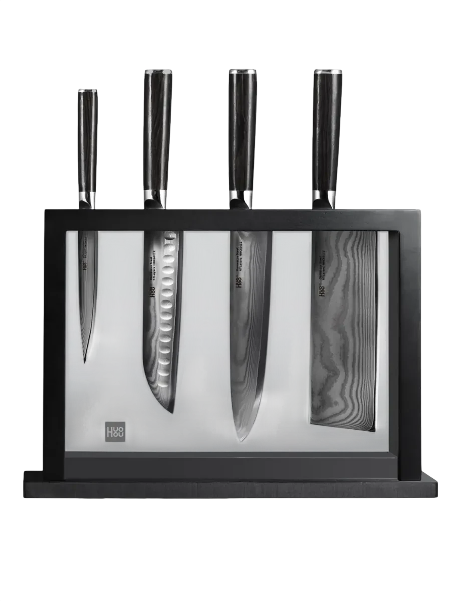 Набор ножей из дамасской стали Xiaomi Huo Hou Damascus Knife 4 предмета