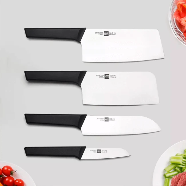 Набор Xiaomi HuoHou Fire Kitchen Steel Knife Set (4 ножа и ножницы с подставкой) HU0057
