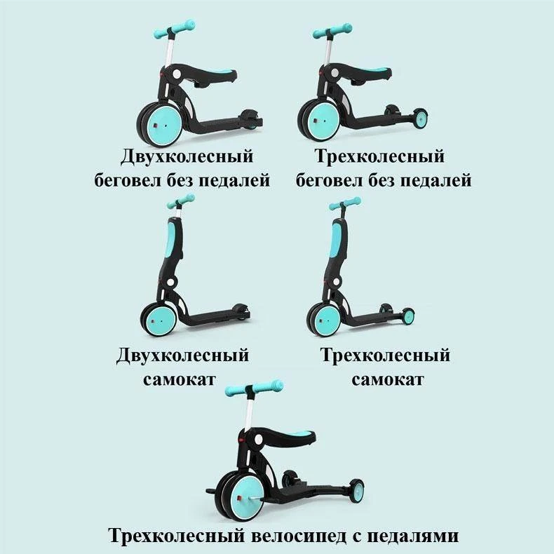 Самокат-беговел 5 в 1 BeBeHoo Deformation Stroller (Red)