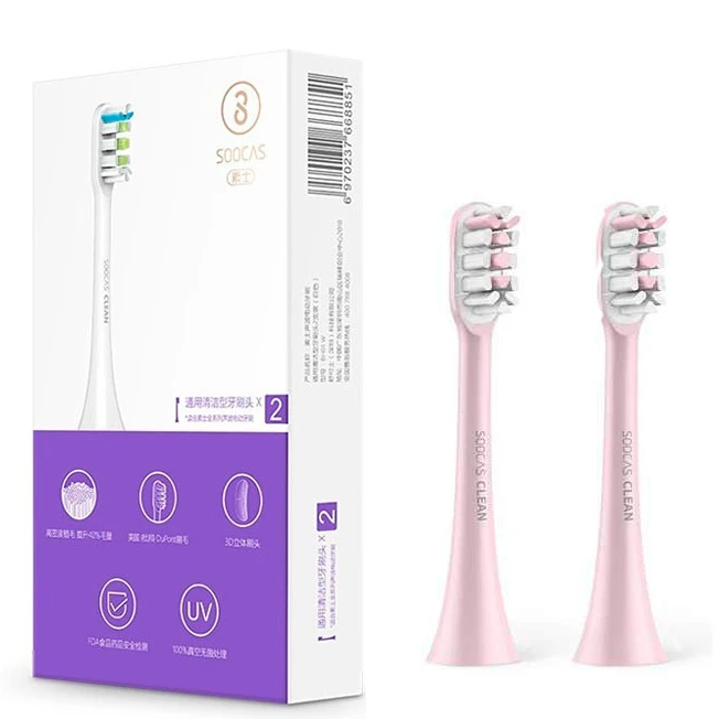 Сменные насадки для зубной щетки Xiaomi Soocare (Pink)